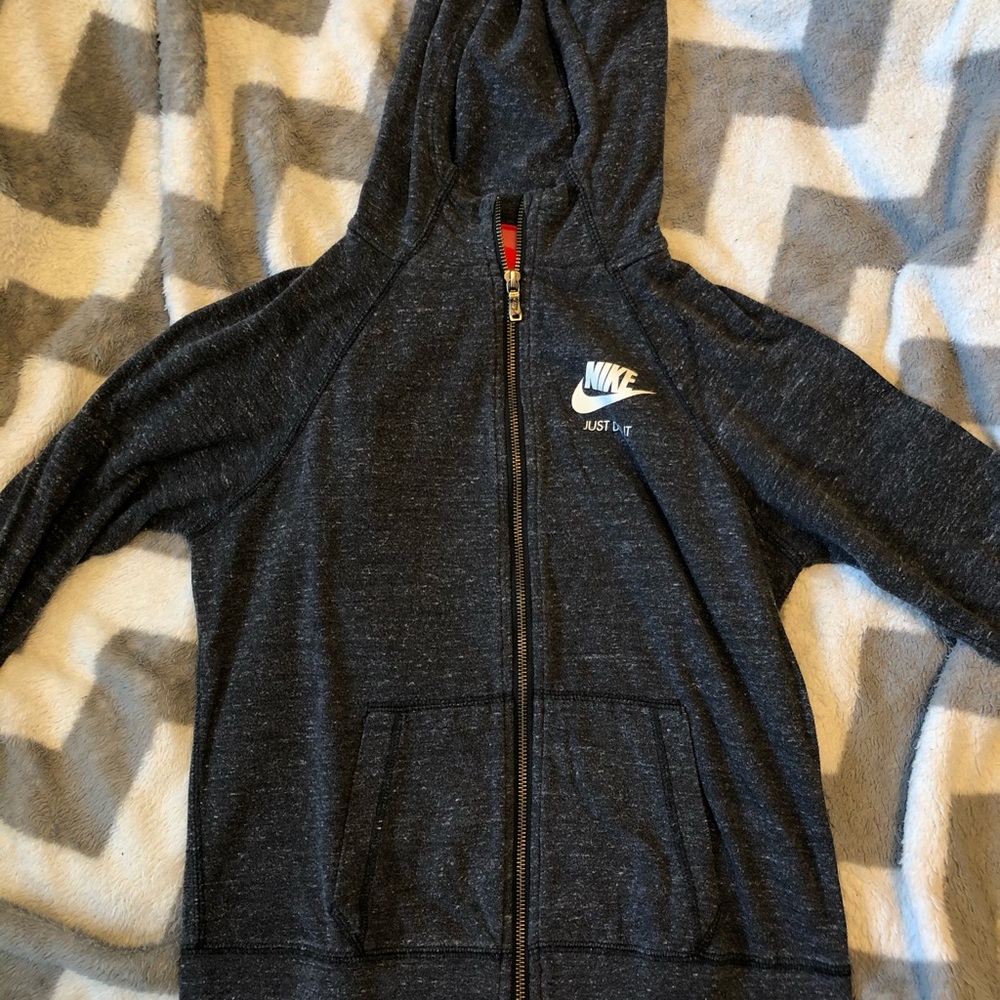 grey nike zip up